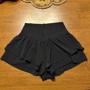 Aerie Women's Black Ruffle Skort